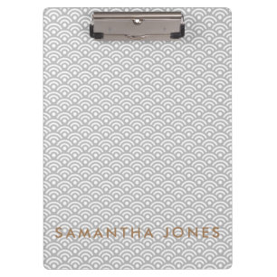 Porte-bloc Motif japonais gris cadeau de bureau personnalisé