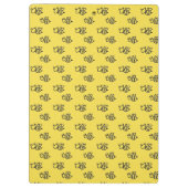 Porte-bloc Motif jaune d'abeilles d'été (Dos)