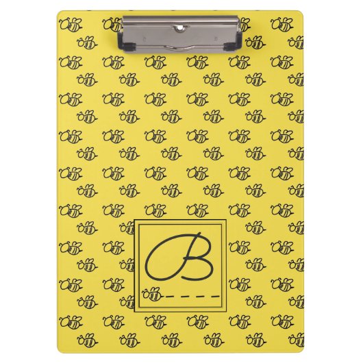 Porte-bloc Motif jaune d'abeilles d'été (Devant)