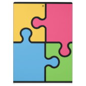 Porte-bloc Motif Jigsaw avec nom modifiable (Dos)