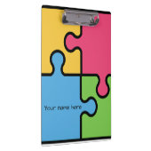 Porte-bloc Motif Jigsaw avec nom modifiable (Swatch)
