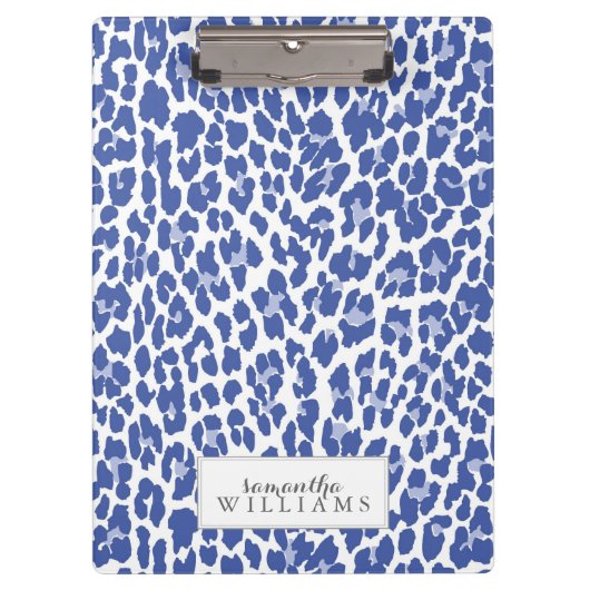 Porte-bloc Motif léopard bleu (Devant)