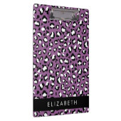 Porte-bloc Motif léopard, Spots, Leopard pourpre, Votre Nom (Swatch)
