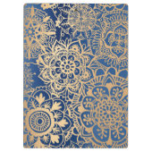 Porte-bloc Motif Mandala bleu et or (Dos)