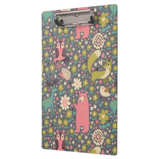 Porte-bloc Motif mignon d'animaux de forêt (Gauche)