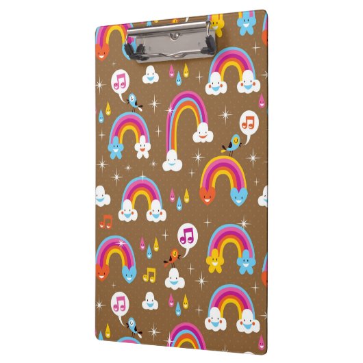 Porte-bloc motif mignon d'arcs-en-ciel (Gauche)