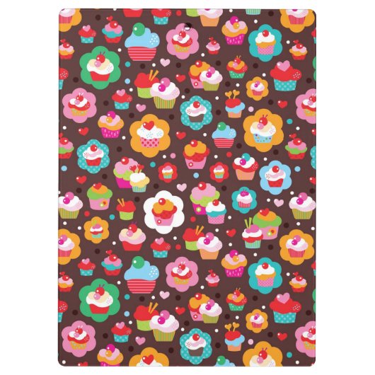 Porte-bloc Motif mignon de gâteau de tasse (Dos)