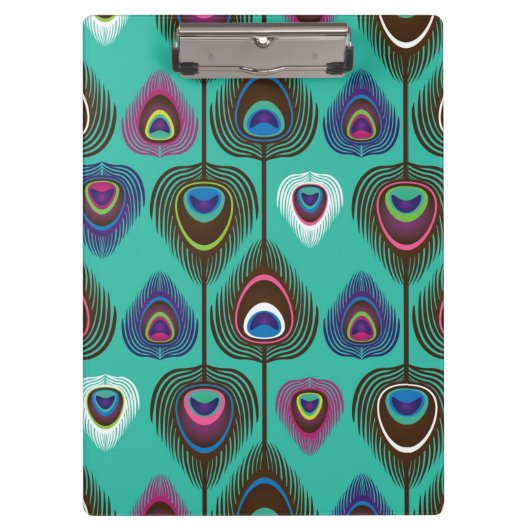 Porte-bloc motif mignon de plume de paon (Devant)