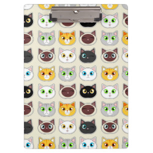 Porte-bloc Motif mignon d'expressions de chat