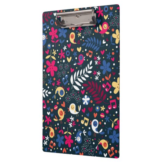 Porte-bloc motif mignon d'oiseaux et de fleurs (Gauche)