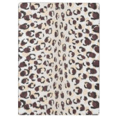 Porte-bloc Motif moderne chic brun cheetah imprimé monogramme (Dos)