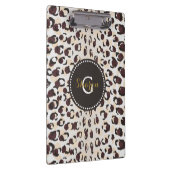Porte-bloc Motif moderne chic brun cheetah imprimé monogramme (Swatch)