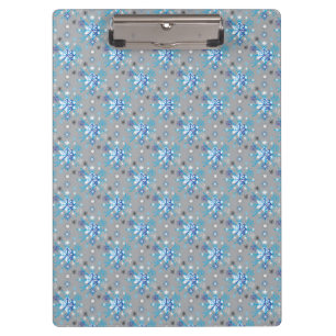 Porte-bloc Motif moderne gris et bleu Holiday Snowflakes