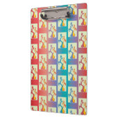 Porte-bloc Motif moderne rouge, violet et bleu Tulip Couple (Gauche)