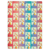 Porte-bloc Motif moderne rouge, violet et bleu Tulip Couple (Dos)