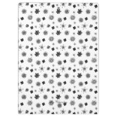 Porte-bloc Motif Monogramme moderne noir et blanc (Dos)