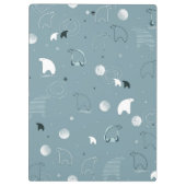 Porte-bloc motif montrant un polaire mignon (Dos)