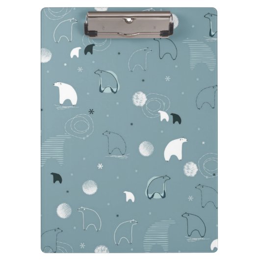 Porte-bloc motif montrant un polaire mignon (Devant)