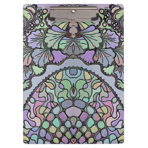 Porte-bloc Motif mosaïque abstrait floral de pensée violette