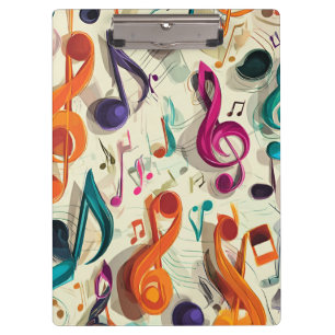 Porte-bloc Motif musical coloré