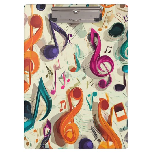 Porte-bloc Motif musical coloré (Devant)