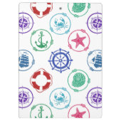 Porte-bloc Motif nautique coloré (Dos)