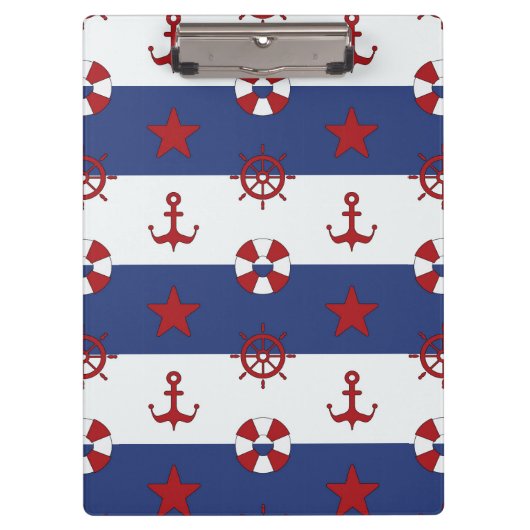 Porte-bloc Motif nautique de bannière étoilée (Devant)