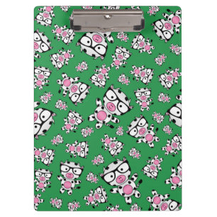 Porte-bloc Motif nerd vert de vache