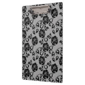 Porte-bloc Motif noir de dentelle sur l'arrière - plan blanc (Gauche)