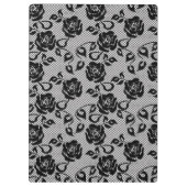 Porte-bloc Motif noir de dentelle sur l'arrière - plan blanc (Dos)