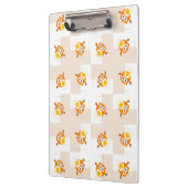 Porte-bloc Motif orange d'illustration de hibou (Gauche)