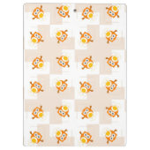 Porte-bloc Motif orange d'illustration de hibou (Dos)