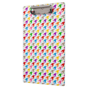 Porte-bloc Motif pied-de-poule coloré blanc