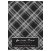 Porte-bloc Motif Plaid Gris Et Noir (Dos)