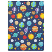 Porte-bloc Motif, Planètes, Étoiles, Cosmos, Votre Nom (Dos)