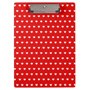 Porte-bloc Motif Polka Dot De Petit Coeur Sur Rouge Flashy