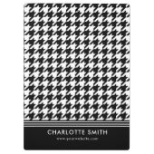 Porte-bloc Motif professionnel Houndstooth noir blanc (Dos)