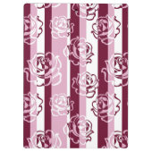 Porte-bloc Motif rayé avec des roses (Dos)