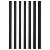 Porte-bloc Motif rayé noir et blanc, Monogramme (Dos)