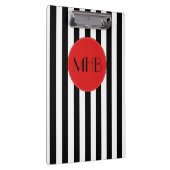 Porte-bloc Motif rayé noir et blanc, Monogramme (Swatch)