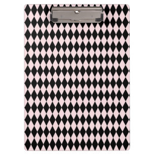 Porte-bloc Motif rayé noir et rose clair minimal abstrait