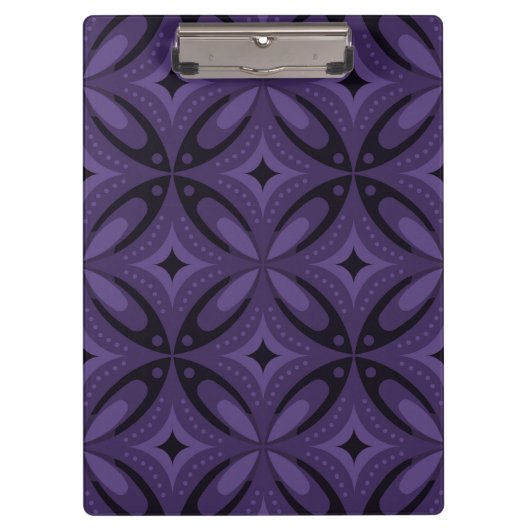 Porte-bloc Motif Rétro de Couleur Violet Foncé (Devant)