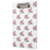 Porte-bloc motif rose (Gauche)
