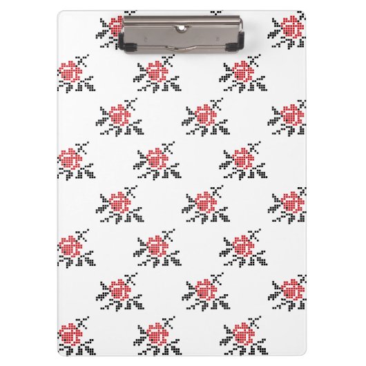 Porte-bloc motif rose (Devant)