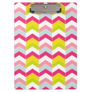 Porte-bloc Motif rose coloré de Chevron de zigzag