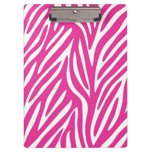 Porte-bloc Motif rose et blanc de rayure de zèbre