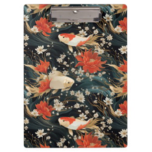 Porte-bloc Motif sans couture de carpes japonaises