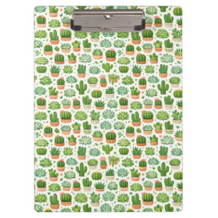 Porte-bloc Motif sans couture de plante grasse mignonne