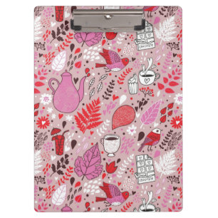 Porte-bloc Motif savoureux avec des oiseaux et des fleurs