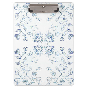 Porte-bloc Motif Soleil Et Fleurs